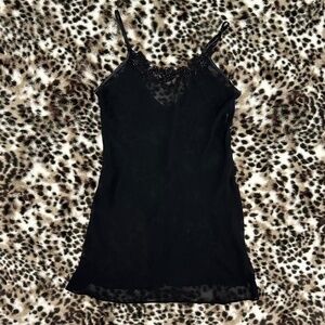 Little Black Mesh Dress with beading